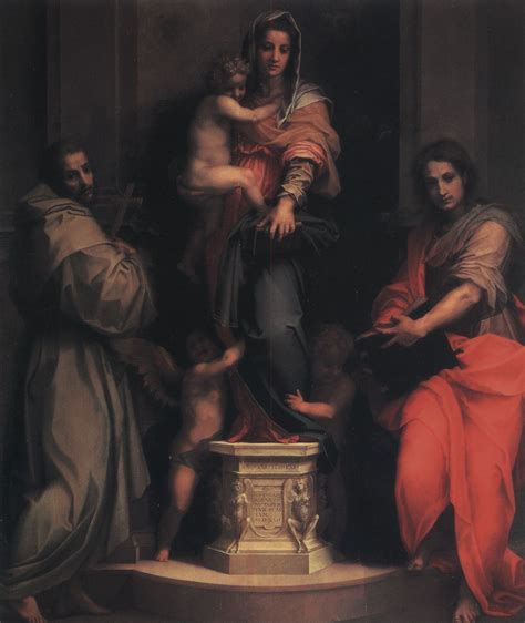 Andrea Del Sarto Madonne Delle Arpie Firenze Galleria Degli Uffizi