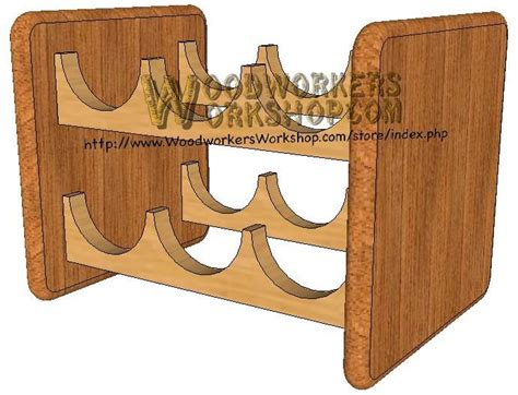 Stackable Wine Rack Downloadable Scrollsaw Woodworking Plan