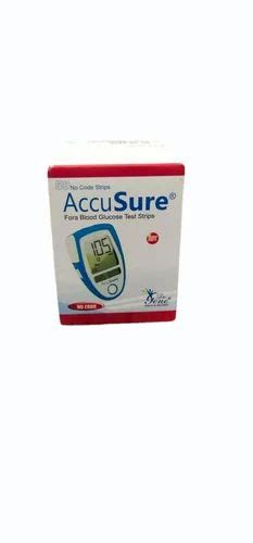 Plastic Accusure Fora Blood Glucose Test Strips For Hospital 20 MIU