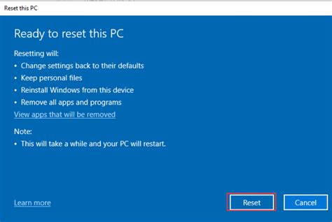 Restoring Factory Settings On Windows Systems