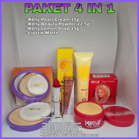 Jual Paket 3 IN 1 Kelly Kosmetik Plus Lipstik Kelly Cream 15gr