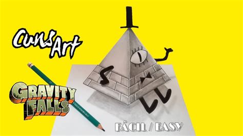 Como Dibujar A Bill Cipher Gravity Falls 3d How To Draw Bill Cipher Youtube