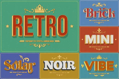 Retro Text Effects, Graphic Templates - Envato Elements