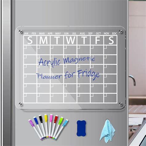 Amazon Magnetic Calendar For Fridge Clear Dry Erase Board