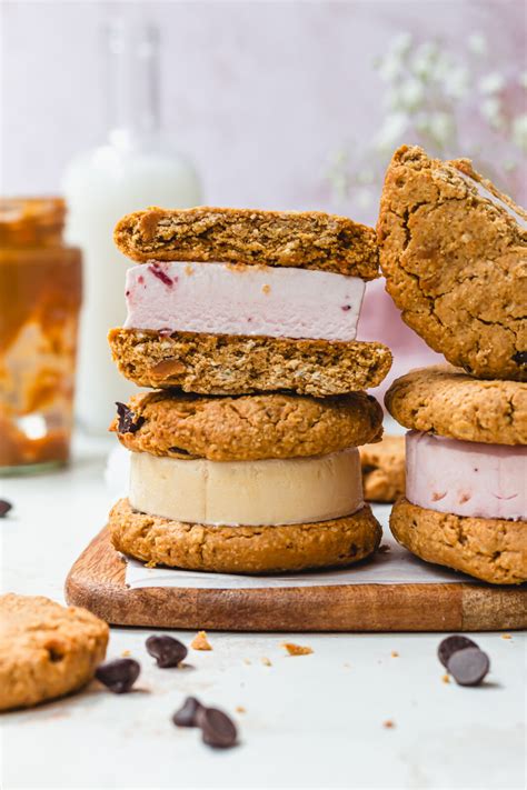 Peanut Butter Cookie Ice Cream Sandwiches Nourishing Amy