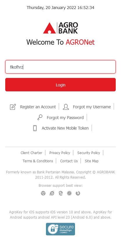 Cara Daftar Agrobank Online Register Dan Login Di Agronet My