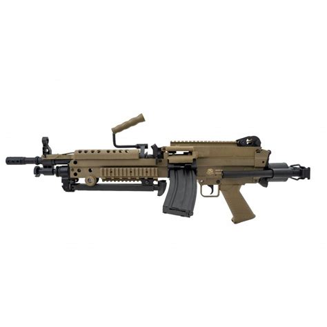 Fn Hersal Minimi M249 Para Sports Line Aeg Battery And Charger Inc Tan