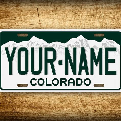 Colorado Personalized License Plate Etsy