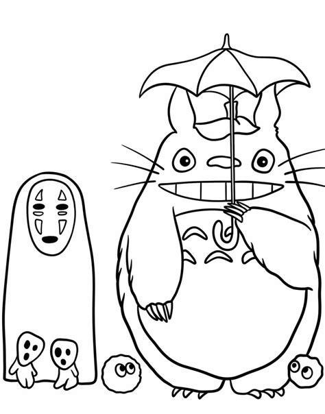 Coloriage Totoro Avec Des Motifs Magiques Coloriageenfants