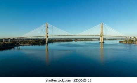 aerial view dames point bridge stock photo  shutterstock