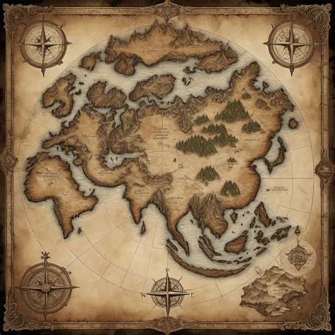 A Fantasy World Map High Definition Bio Organic