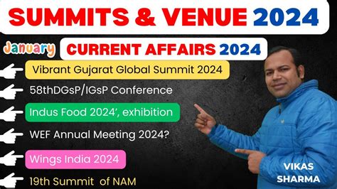 Summits Conferences And Venues 2024 शिखर सम्मेलन Current Affairs List