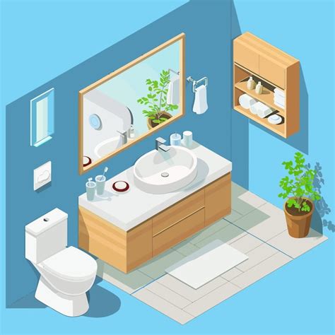 A Bathroom With A Toilet Sink And Bathtub Premium Ai Generated Vector