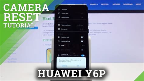 How To Reset Camera Settings In HUAWEI Y6P Erase Camera Errors YouTube