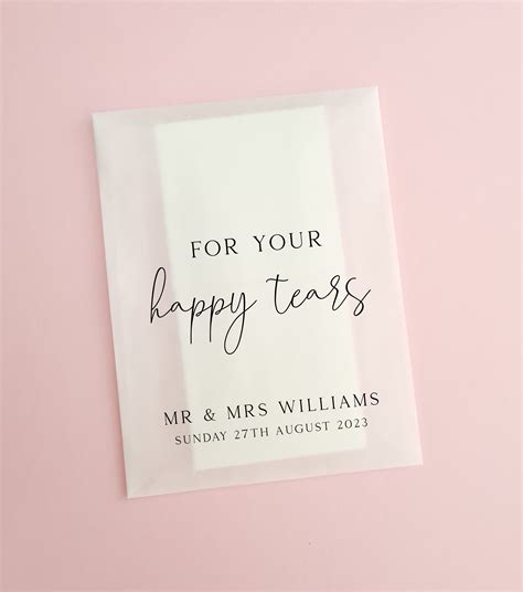 Happy Tears Wedding Tissues Packets 100 Biodegradable Etsy Uk