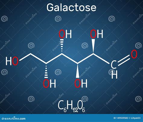 Galactose D Galactose Milk Sugar Molecule Linear Form Structural