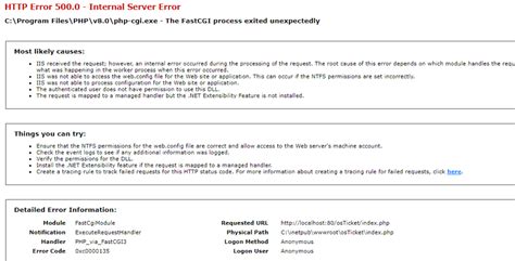 FASTCGI Error Php Version OsTicket Forum