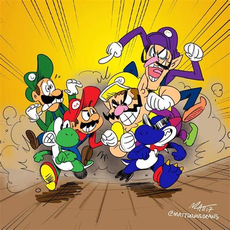 Mario Luigi Yoshi vs Wario Waluigi Boshi – Matt Downs Draws!