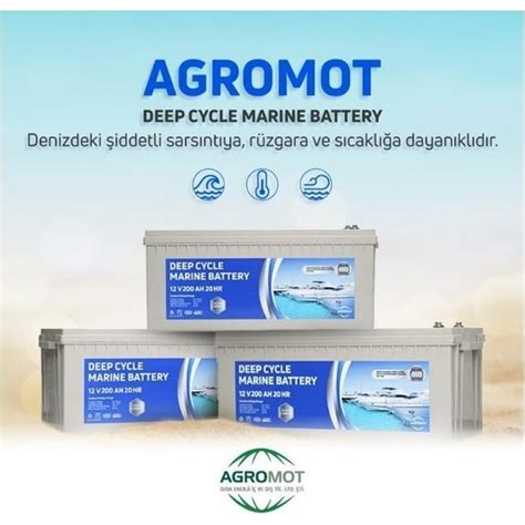 Agromot 12 V 200 Ah Deep Cycle Nano Carbon Marin Akü Fiyatı