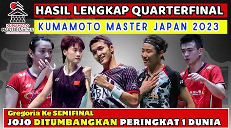 HASIL QUARTERFINAL Jepang Masters 2023 Badminton Hari Ini Jorji Ke SF