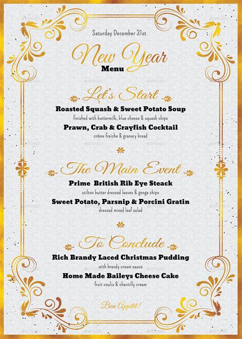 8 Best New Year Menu Templates To Try This Season