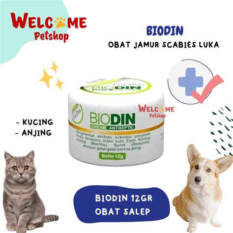 Jual Biodin Cream Gr Obat Salep Anjing Kucing Jamur Gatal Scabies