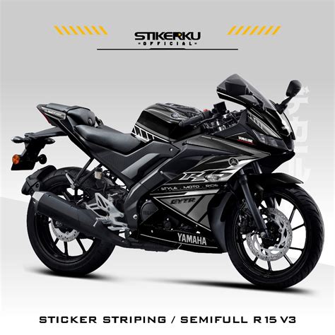 山葉 雅馬哈條紋貼紙 R15v3 圖案 20 Co 半貼紙庫存貼花 R15 V3 Yamahar15v3 R15 V3 蝦皮購物