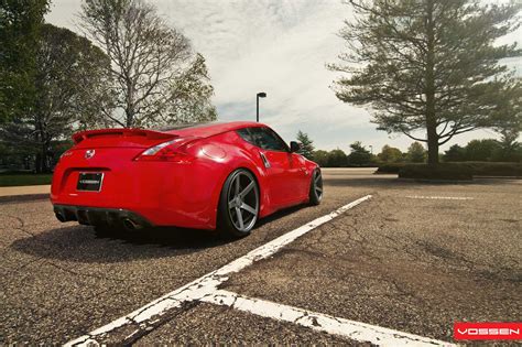 Eye Candy - Red Nissan 370Z With Custom Body Kit and Vossen Rims | CARiD.com Gallery