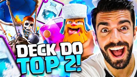 Usei O Deck Do Top Do Clash Royale Bal O Gelo Youtube