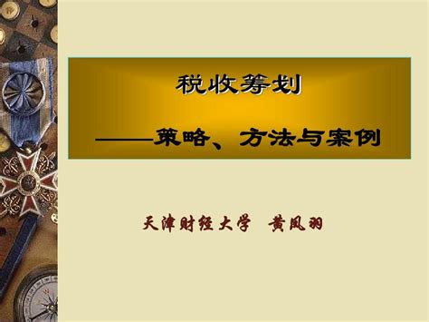 《税收筹划：策略、方法与案例》课件第二章word文档在线阅读与下载无忧文档