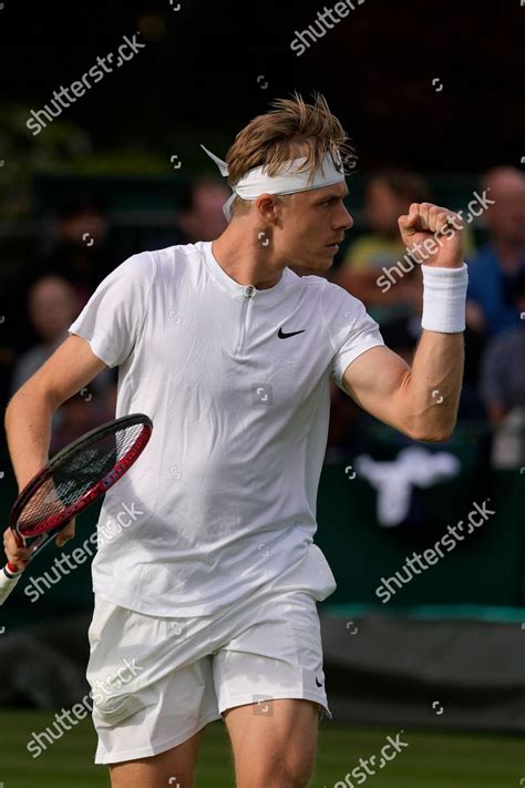 Canadas Denis Shapovalov Celebrates Winning Point Editorial Stock Photo