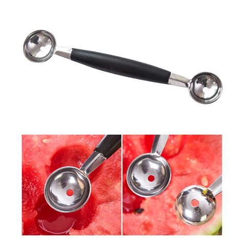 Stainless Steel Double Headed Watermelon Pitaya Spoon Dig Ball Fruit