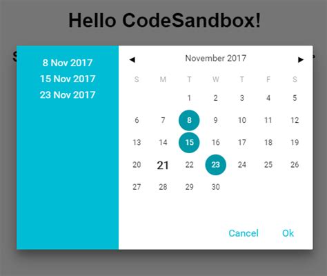 Multiple Date Picker For React Reactscript