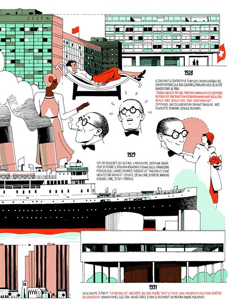 La vida de Le Corbusier ilustrada por Vincent Mahé | ArchDaily Perú