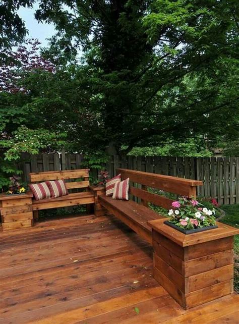 Nice Looking Deck Benches Instead Of Railing Railings Design Resources