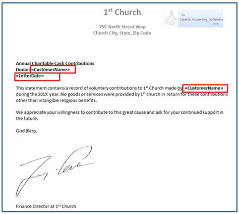 Church Contribution Letter | charlotte clergy coalition