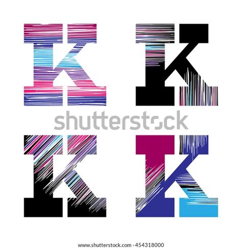 Letter K Set Vector Graphic Alphabet Stock Vector Royalty Free