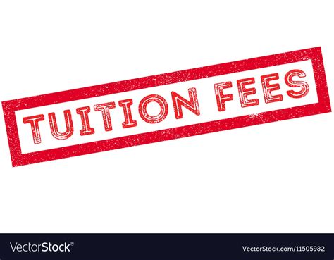 Tuition Fees Rubber Stamp Royalty Free Vector Image