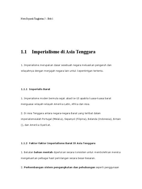 Nota Sejarah Tingkatan 5 Pdf