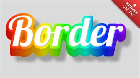 Border D Lgbt Generador De Efectos De Texto