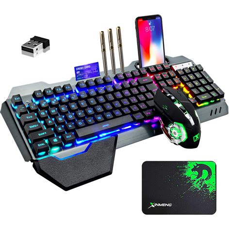 Buy Wireless Gaming Keyboard And Mouse With Rainbow Led 16rgb Backlit Rechargeable 4800mah