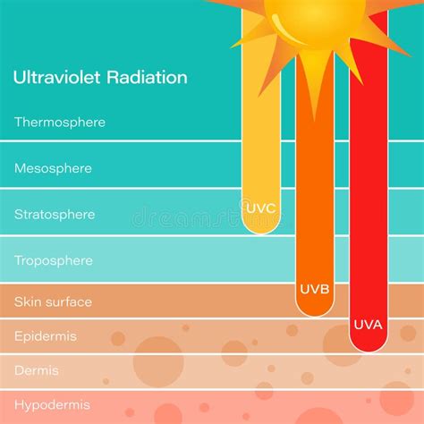 Radiaci N Uv Ultravioleta Y Efecto Sobre La Imagen Vectorial De La