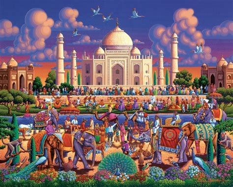 Jigsaw Puzzle International Taj Mahal Agra India 500 Pieces NEW Made In