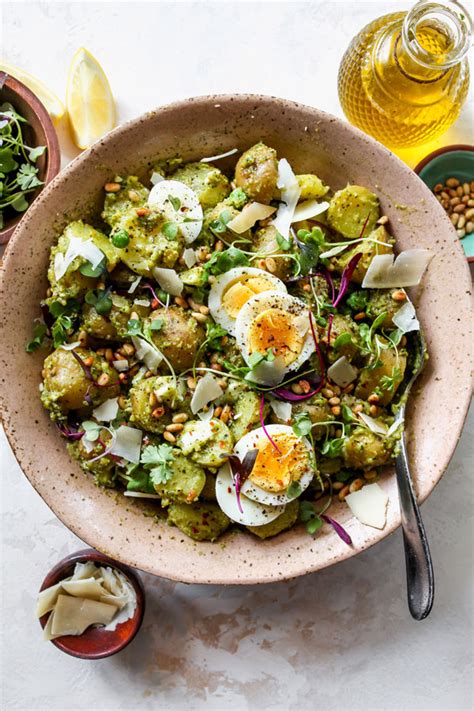 Pesto Potato Salad With Peas And Pine Nuts DeLallo