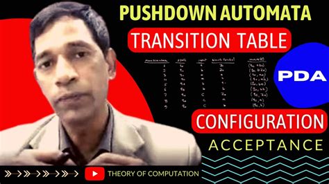 The Transition Table And Configuration Of A Pushdown Automaton PDA