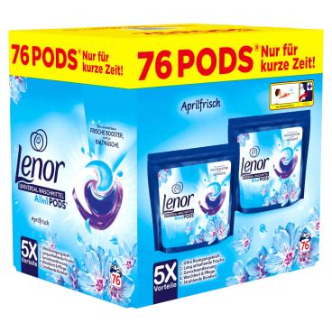 Lenor All In 1 PODS Universalwaschmittel Aprilfrisch 1 Packung 2 X 38