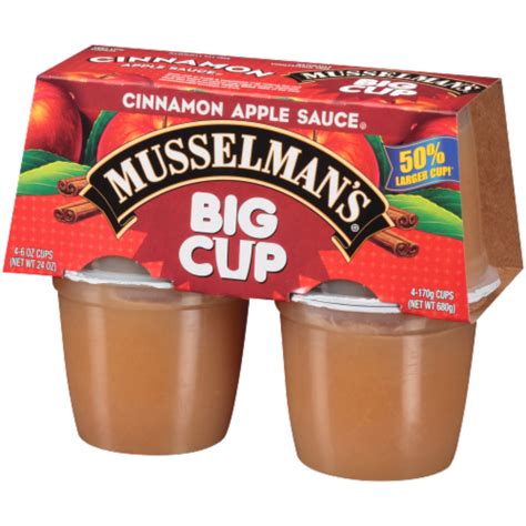 Musselman S® Big Cup Cinnamon Applesauce 4 Ct 6 Oz Kroger