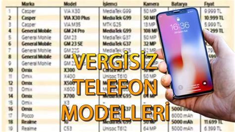 Verg S Z Telefon Modeller Ve F Yatlari Vergisiz Telefon Sat