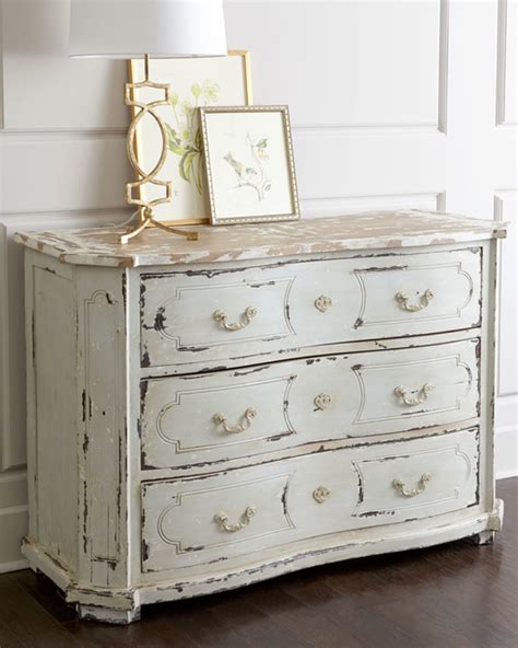 Devino Chest White Distressed Contemporary Dressers