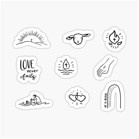 "Catholic Christian Doodles " Sticker for Sale by tktkr | Redbubble